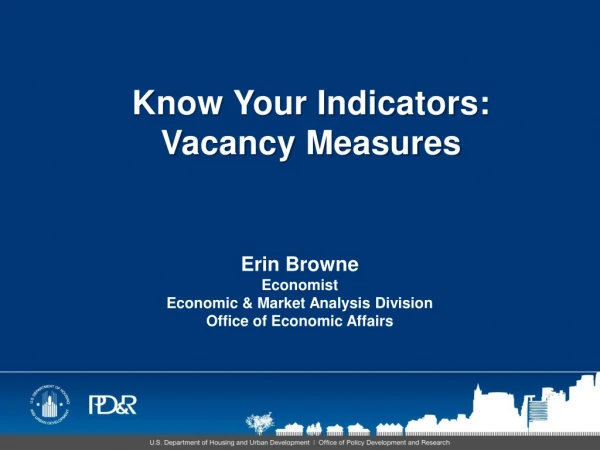 Know Your Indicators:  Vacancy Measures