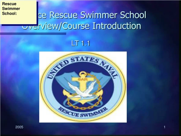 Surface Rescue Swimmer School Overview/Course Introduction