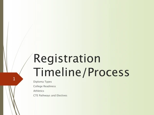 Registration Timeline/Process
