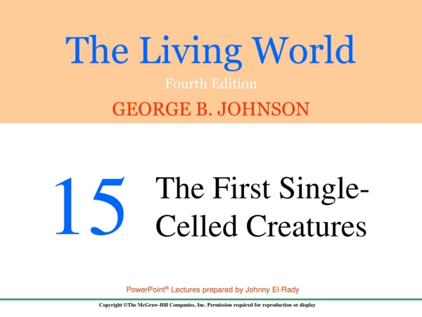 15.1  Origin of Life