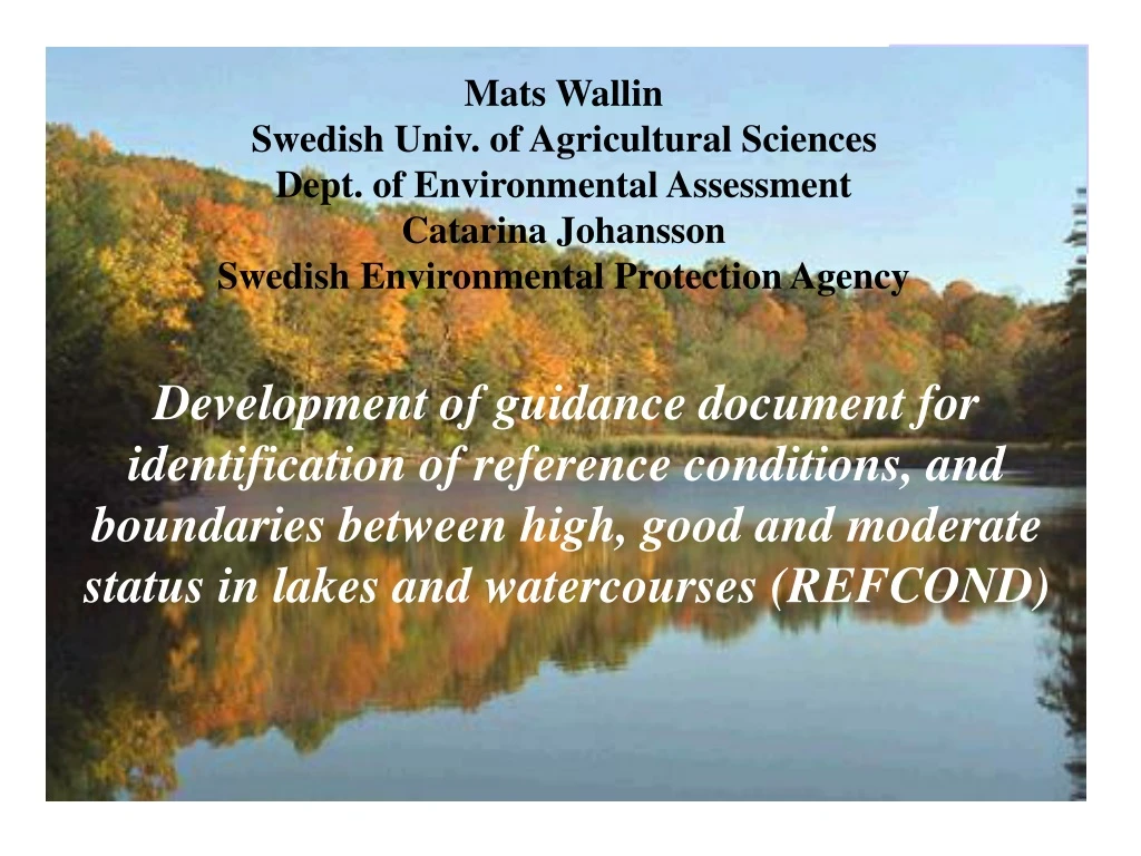 mats wallin swedish univ of agricultural sciences