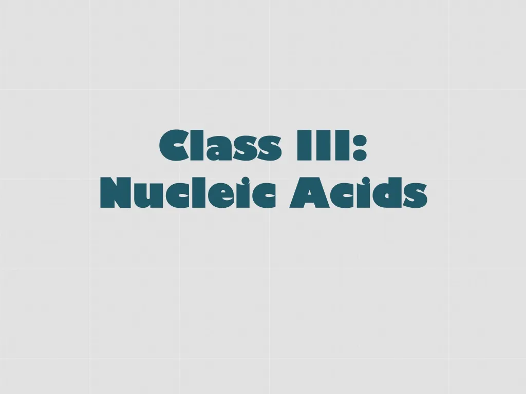 class iii nucleic acids