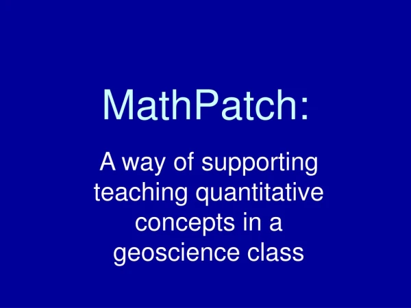 MathPatch: