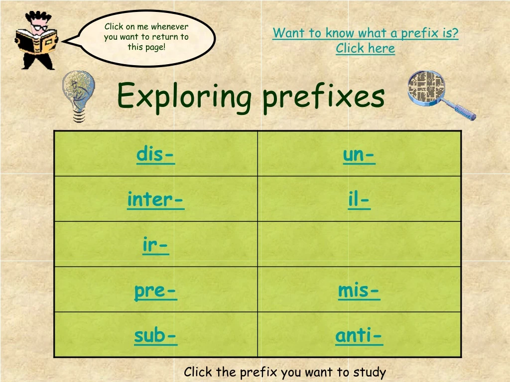 exploring prefixes