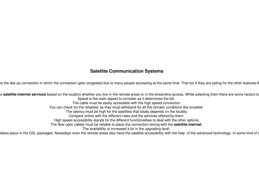 satellite communication systems the geostationary