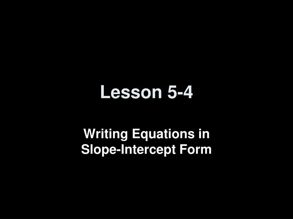 lesson 5 4