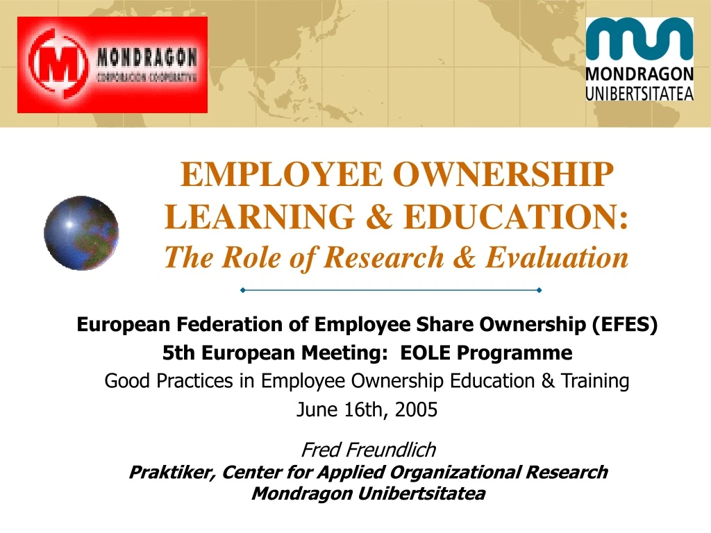 employee ownership learning education the role of research evaluation