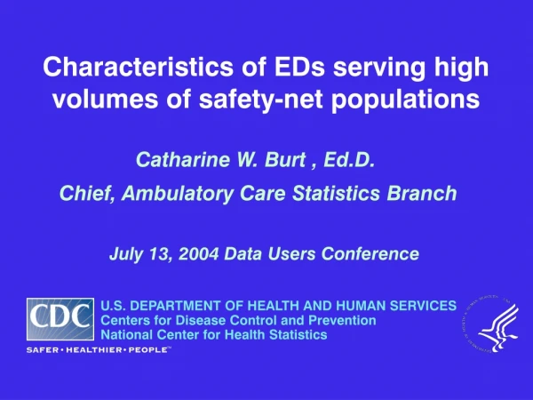 Characteristics of EDs serving high volumes of safety-net populations