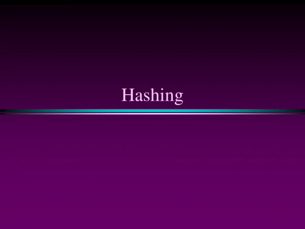 Hashing