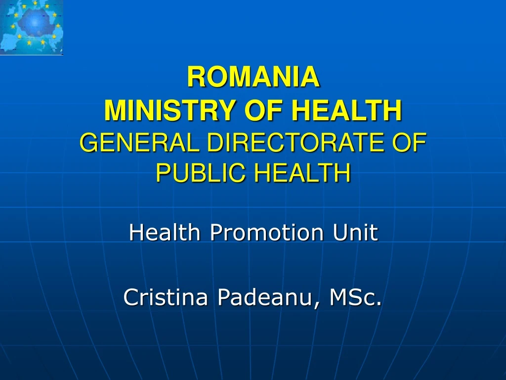romania ministry of health general directorate of public health