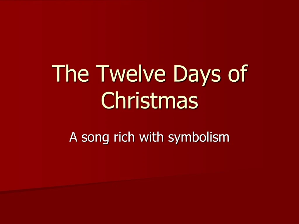 the twelve days of christmas