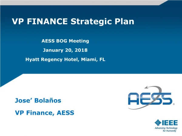 VP FINANCE Strategic Plan