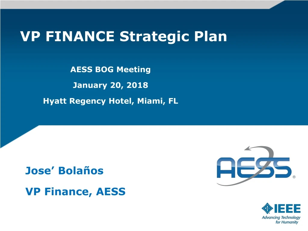 vp finance strategic plan