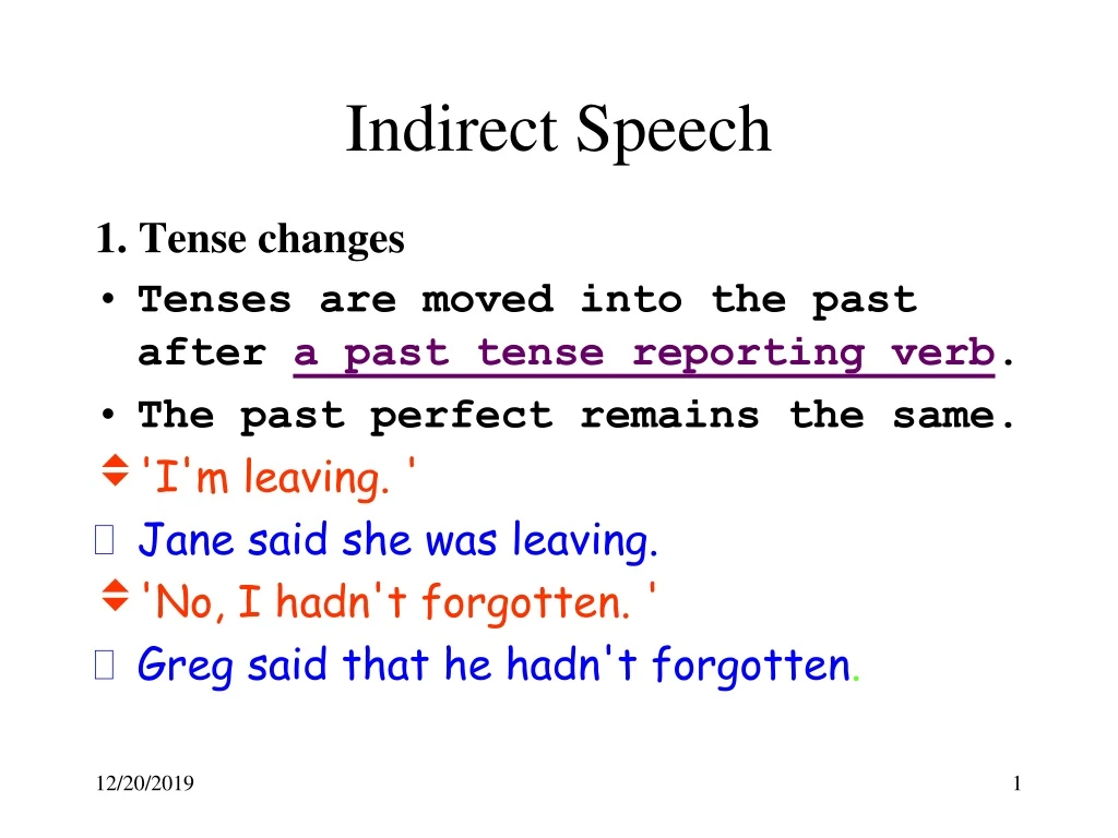 indirect speech