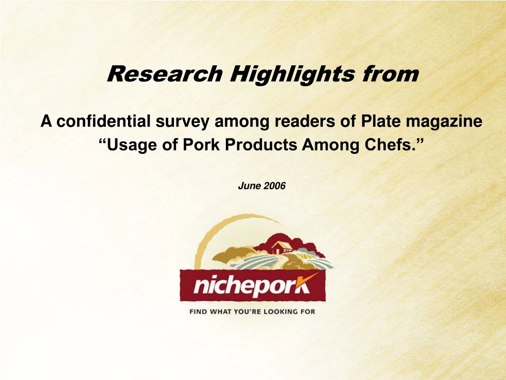 research highlights from a confidential survey