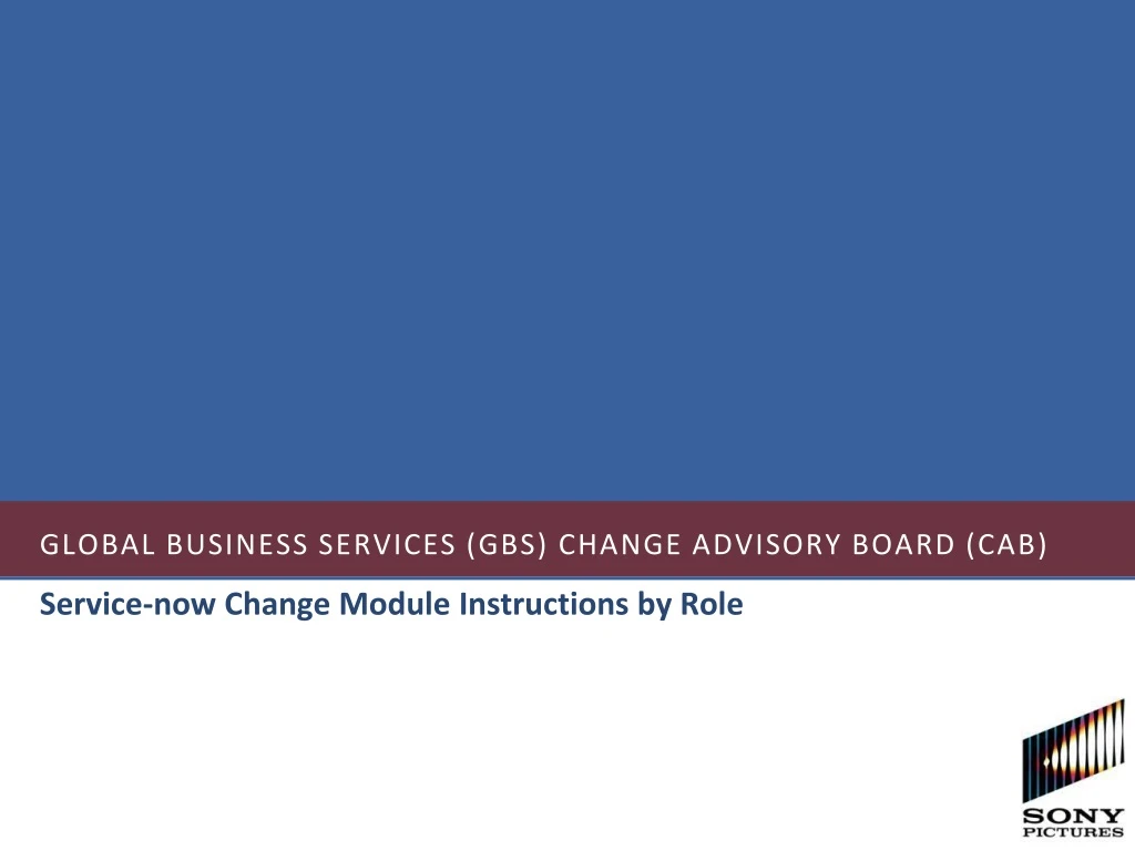 global business services gbs change advisory board cab