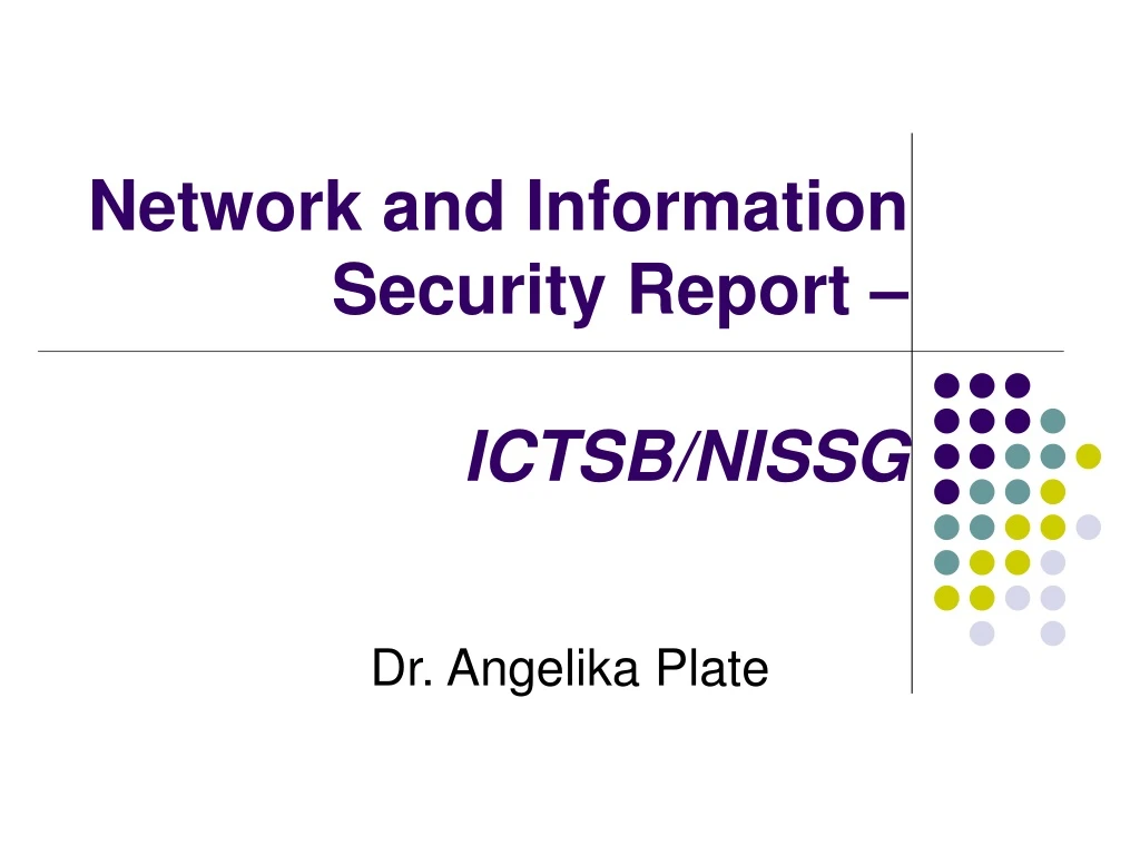 network and information security report ictsb nissg