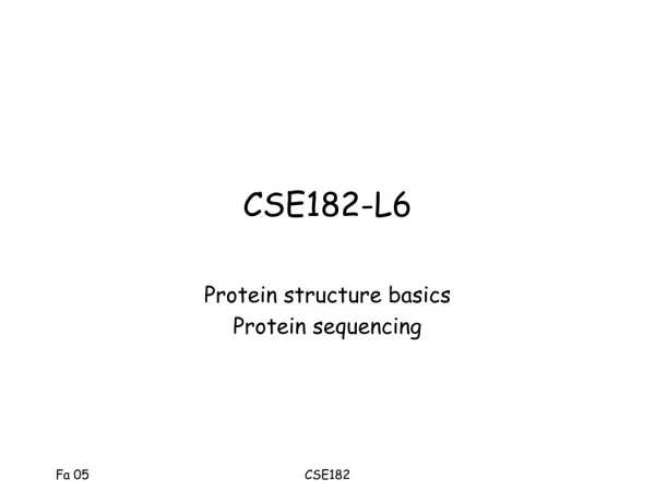 CSE182-L6