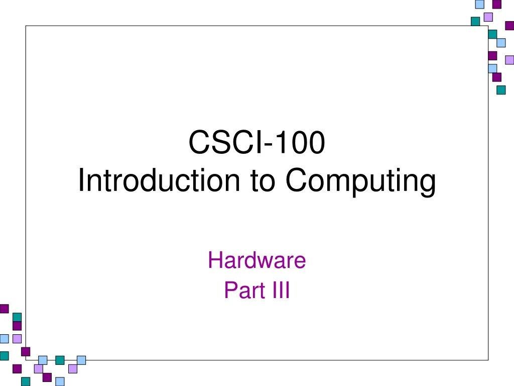 csci 100 introduction to computing