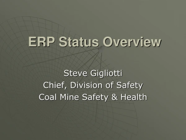 ERP Status Overview