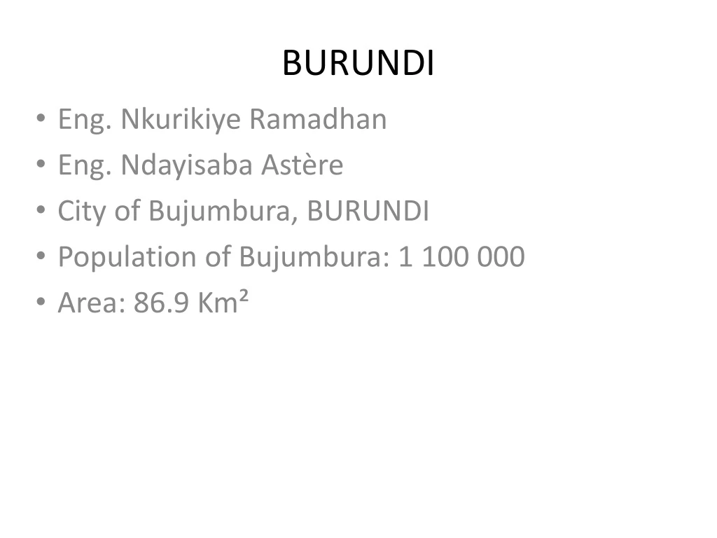 burundi