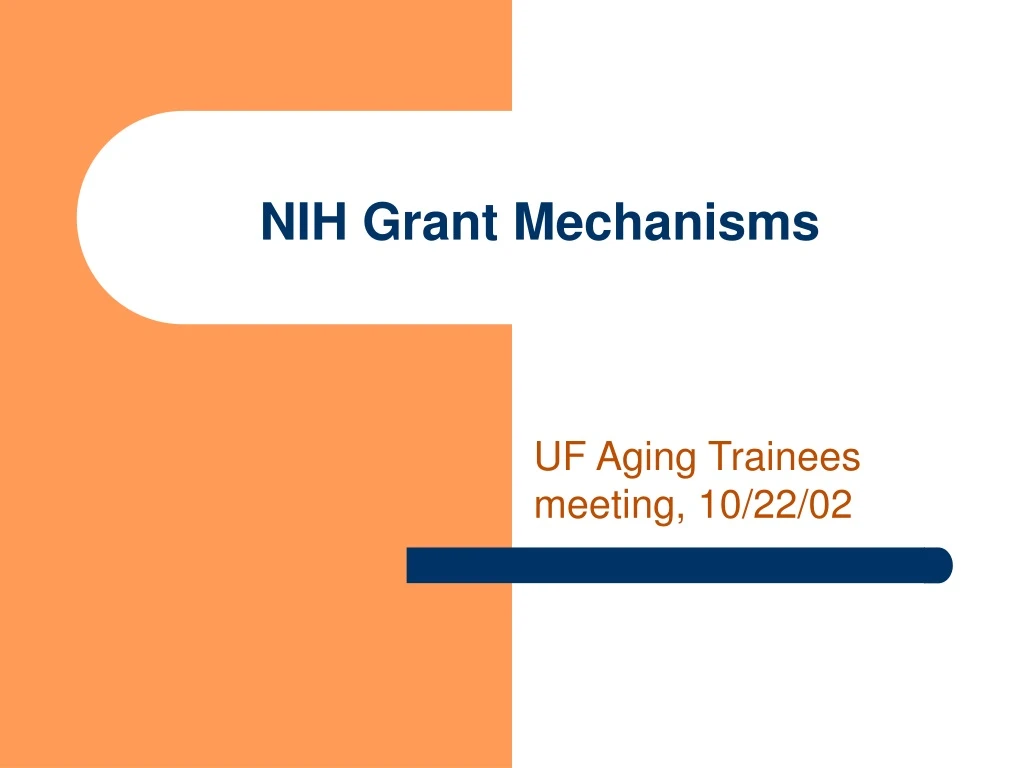 nih grant mechanisms