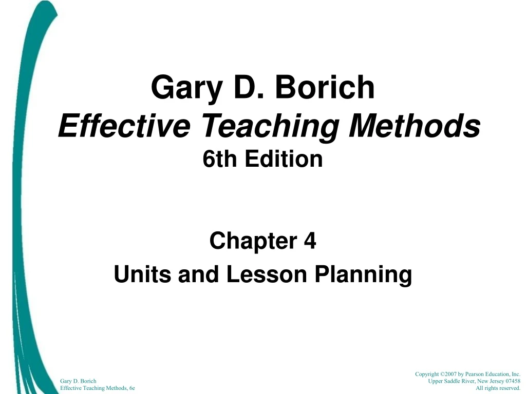 gary d borich effective teaching methods 6th edition