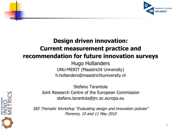 Design driven innovation: Current measurement practice and