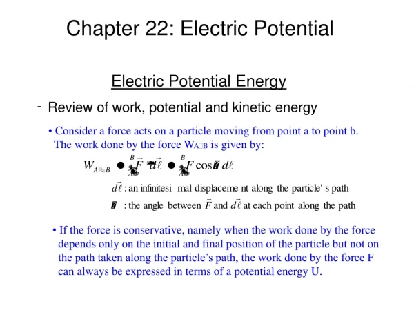 Chapter 22: Electric Potential
