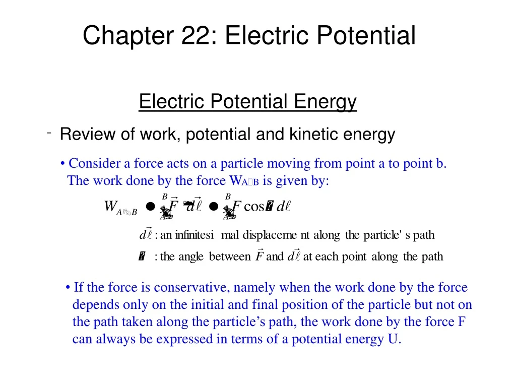 chapter 22 electric potential