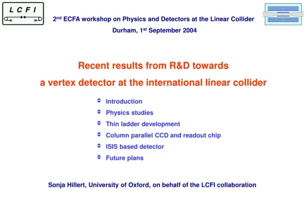 2 nd ecfa workshop on physics and detectors