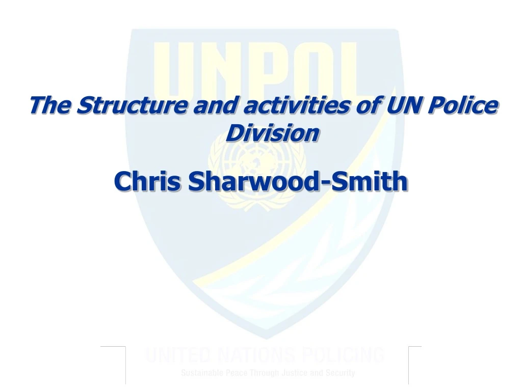 the structure and activities of un police