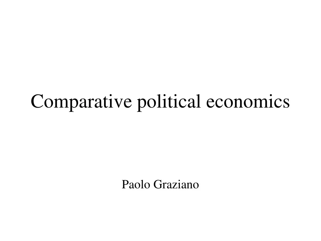 comparative political economics