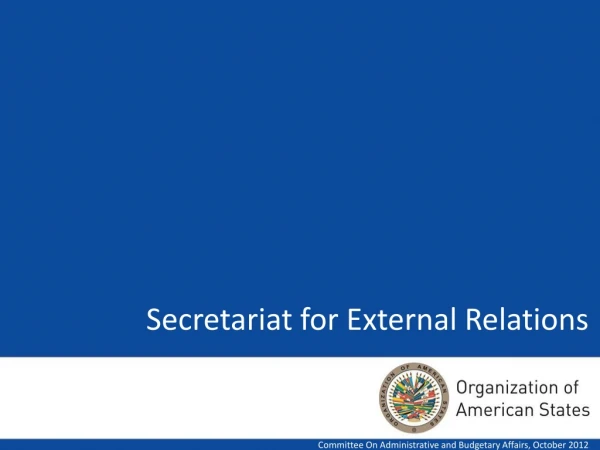 Secretariat for External Relations