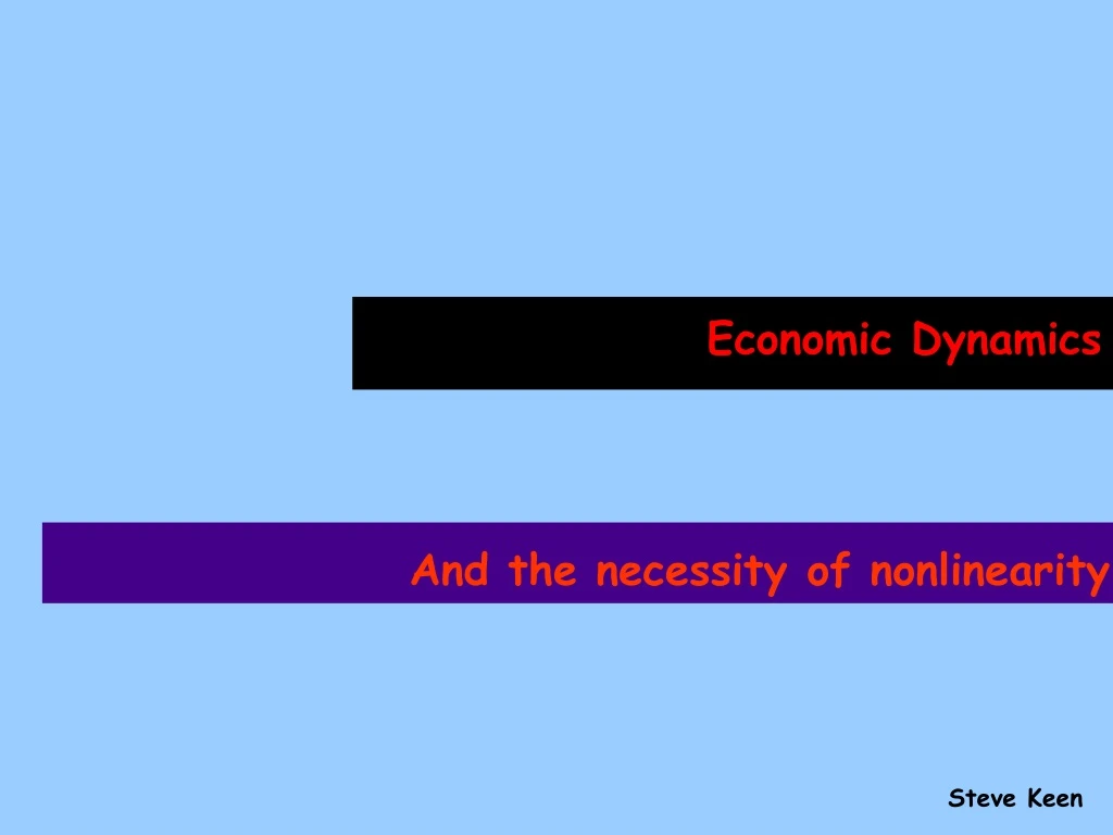 economic dynamics