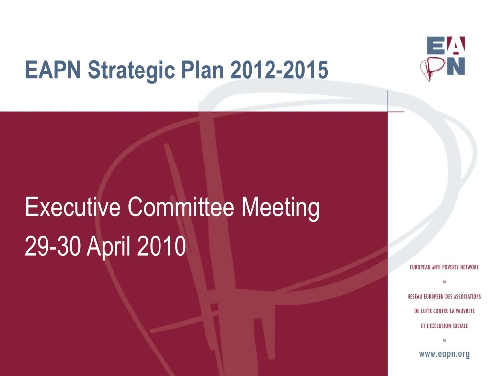 eapn strategic plan 2012 2015