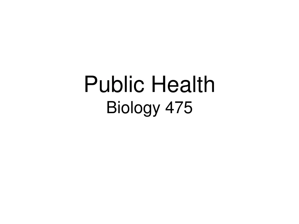 public health biology 475