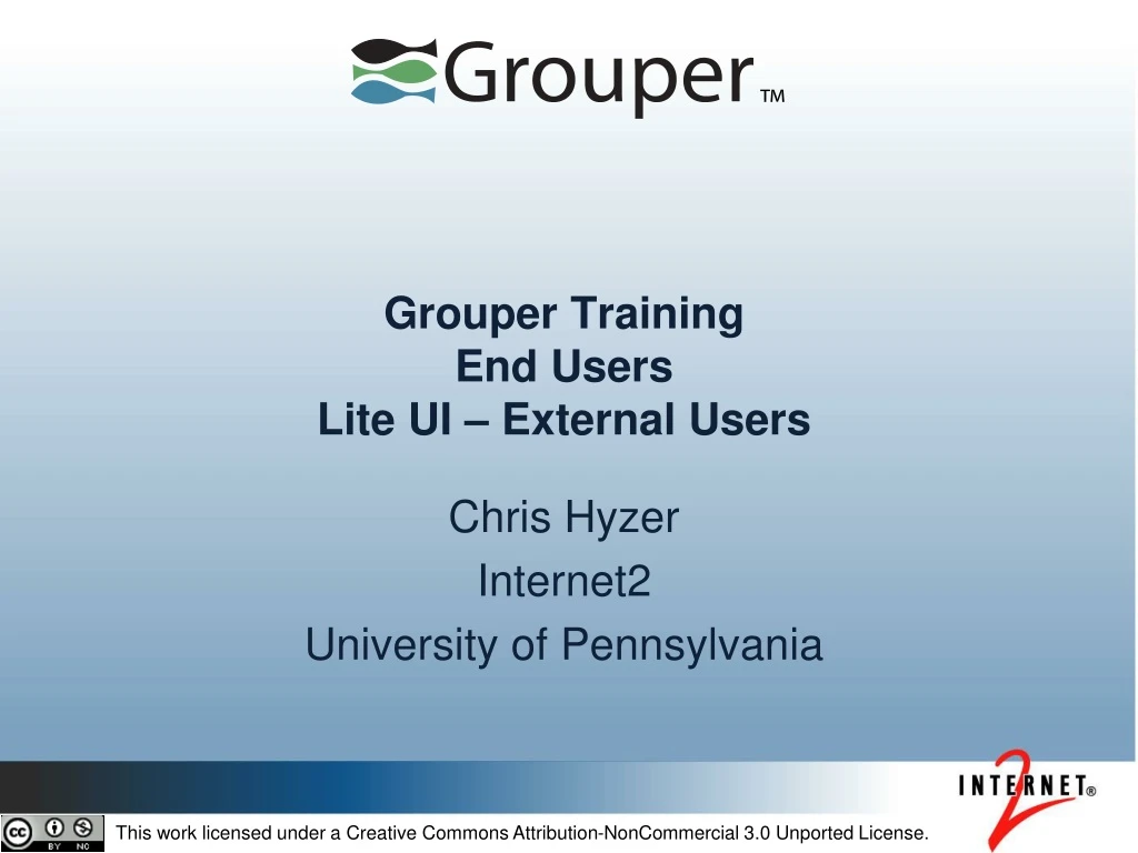 grouper training end users lite ui external users