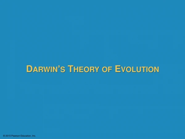 Darwin’s Theory of Evolution