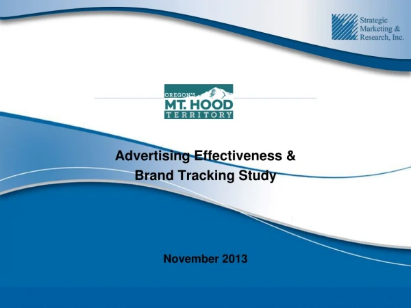 Advertising Effectiveness &amp; Brand Tracking Study  November 2013