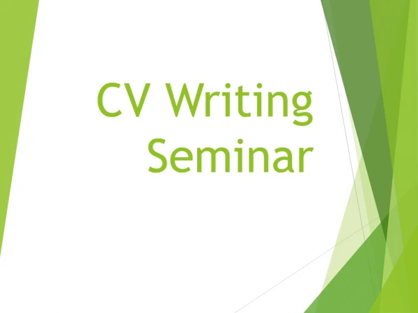 CV Writing Seminar