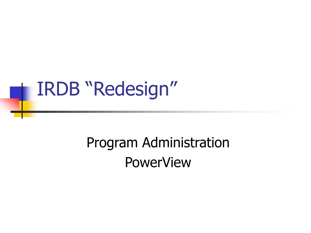 irdb redesign