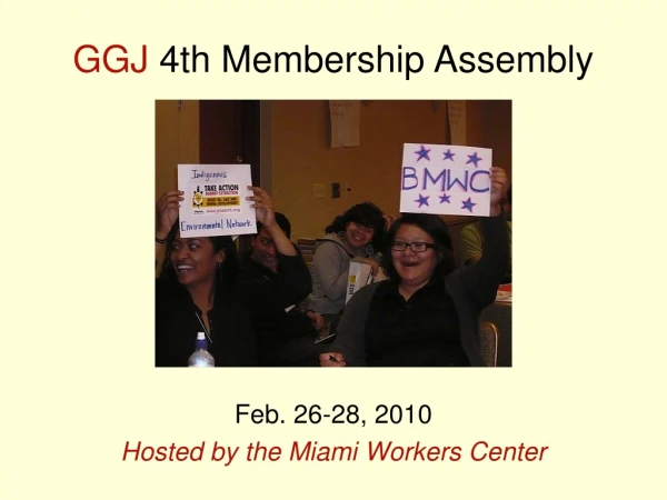GGJ  4th Membership Assembly