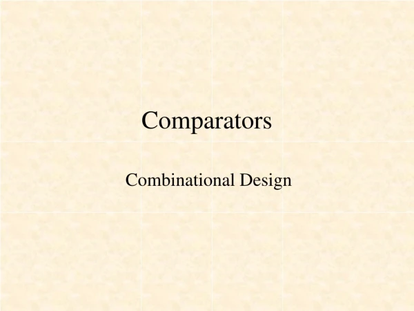 Comparators