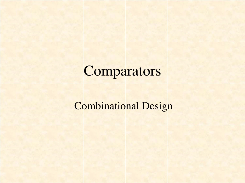 comparators