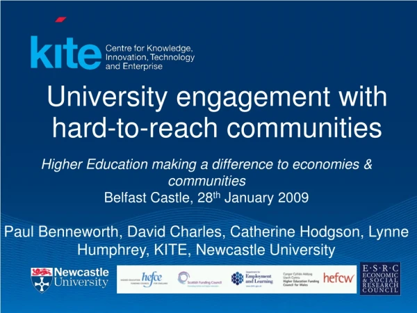 University engagement with hard-to-reach communities