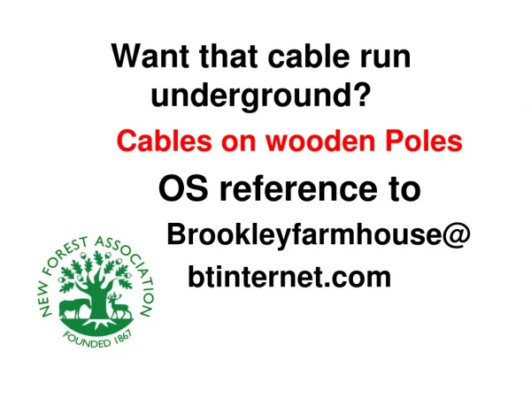 Want that cable run underground?