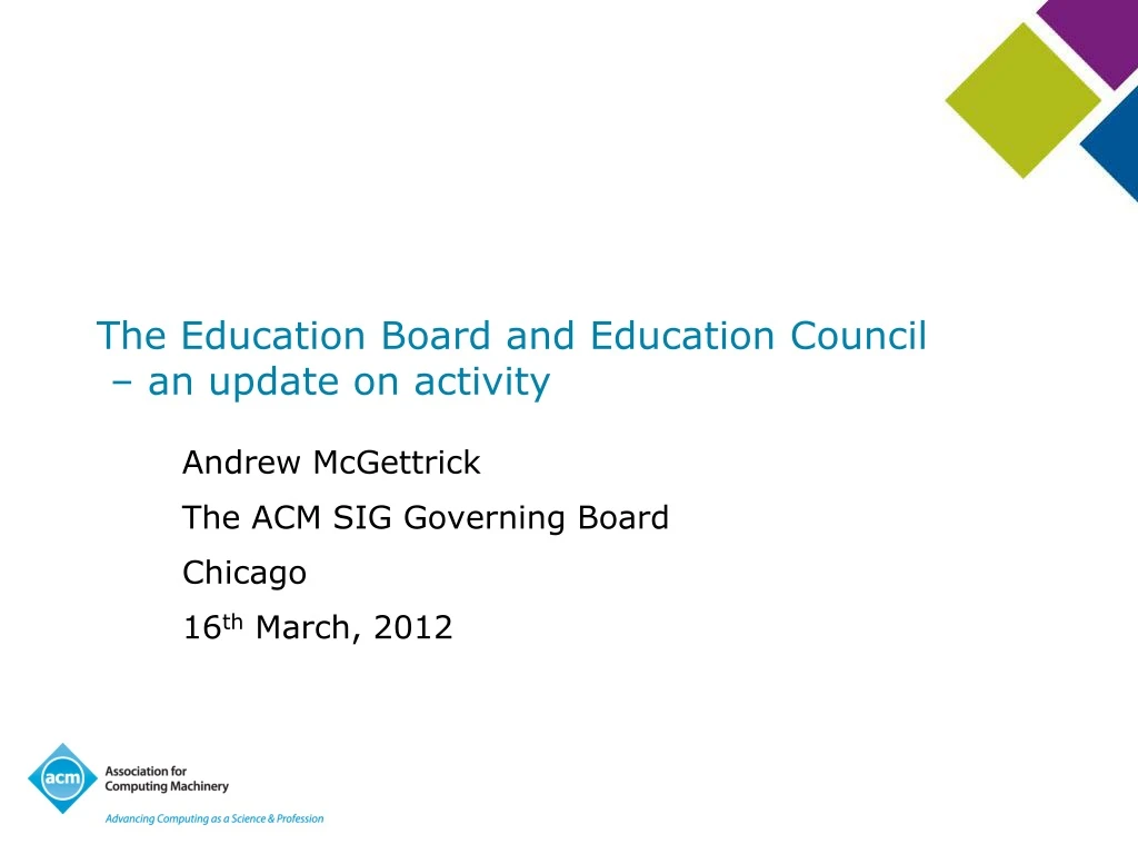 the education board and education council an update on activity