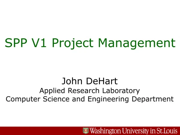 SPP V1 Project Management
