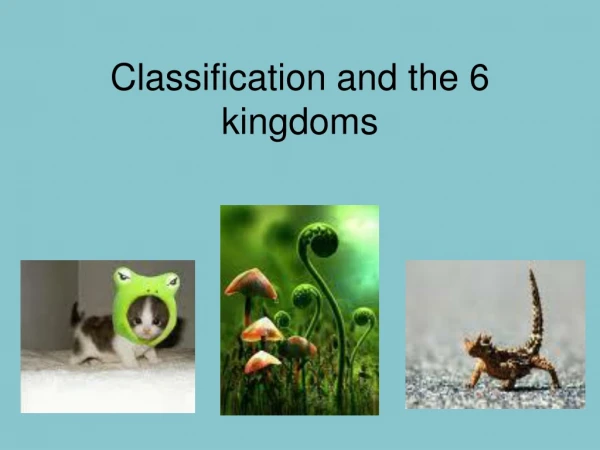 Classification and the 6 kingdoms